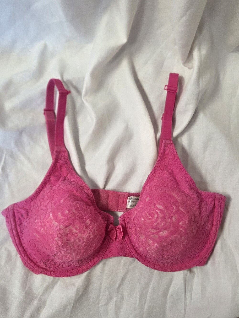 Wacoal Hot Pink Lace Underwire Bra